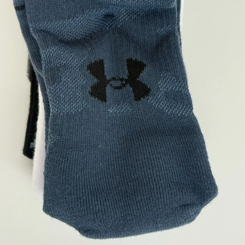 Under Armour UA Phenom Training Crew Socks 3 Pack Unisex Mens 4-8 Womens 6-9 NEW